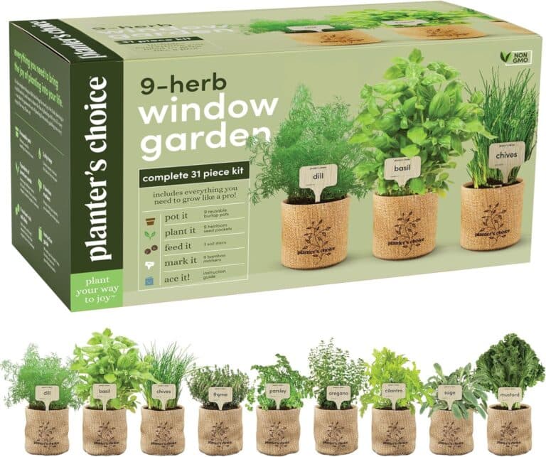 Planters’ Choice 9 Herb Window Garden