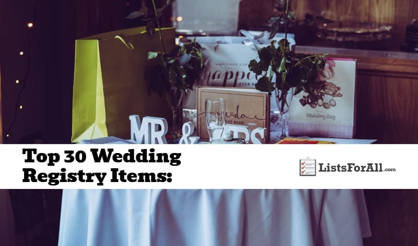 Best Wedding Registry Items