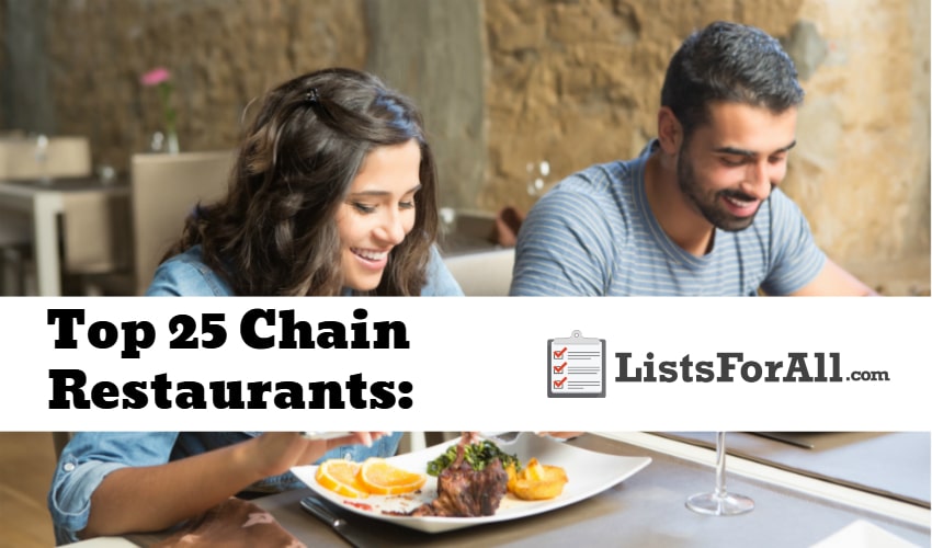 Top 25 Chain Restuarants