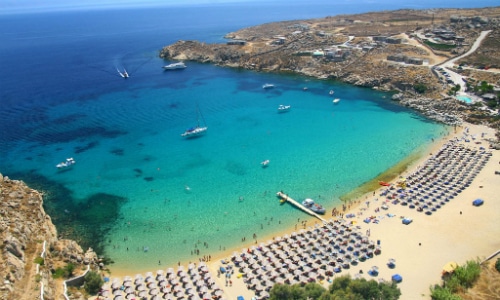 Paradise Beach Mykonos Greece