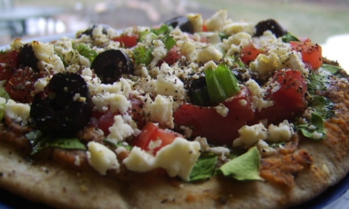 Pita Pizza Lunch Idea