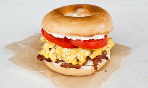 Bagel Breakfast Sandwich Lunch Idea