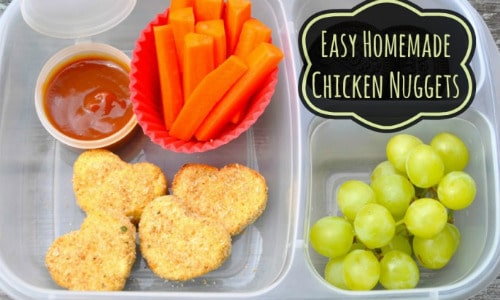 Homemade Chicken Nuggets Lunch Idea