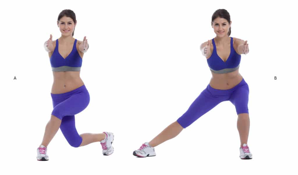 Bodyweight Curtsy Squat Exercise