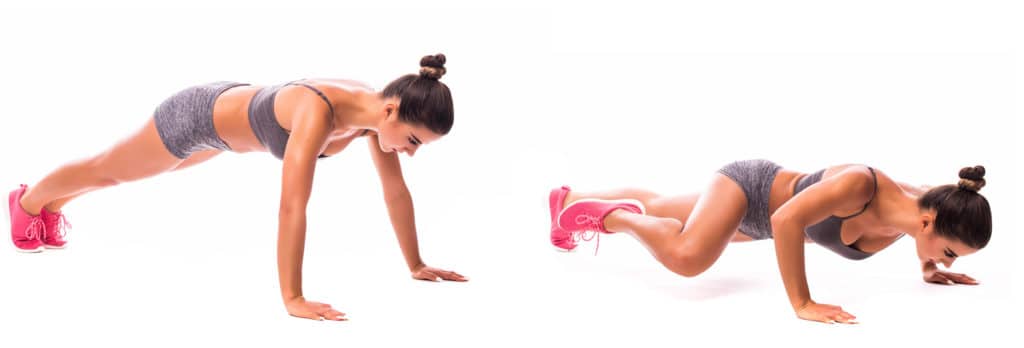 Elbow to Knee Push Up Exercise