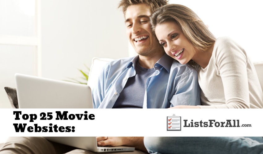 Couple watching a free movie on their laptop