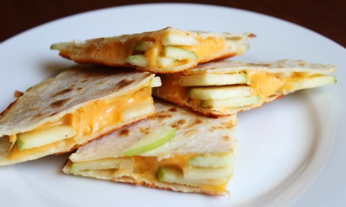 Apple and Cheese Quesadilla Snack Idea