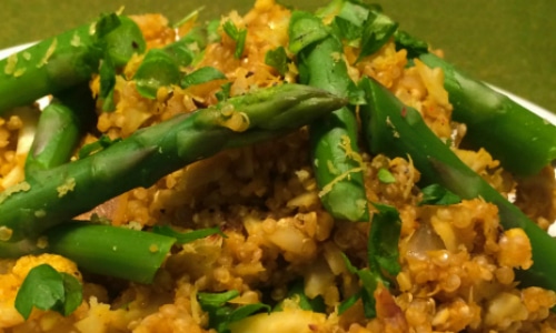 Lemon Asparagus Quinoa Risotto Vegetarian Recipe