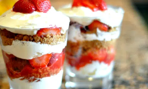 Strawberry Parfait Snack Idea