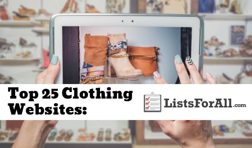 List of the Best Clothing Websites