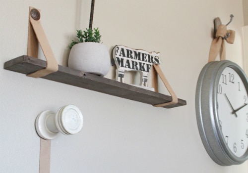 Leather Straps Shelving Idea