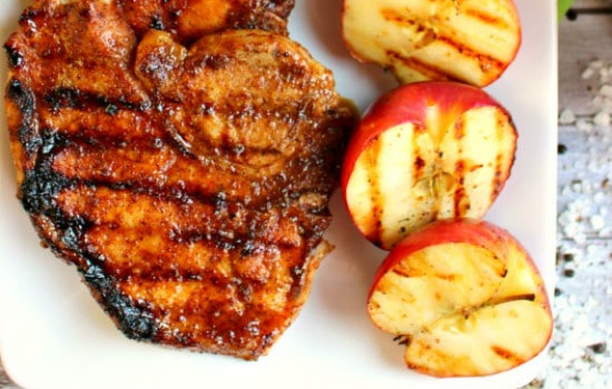 Grilled Apple Cider Glazed Pork Chops Recipe