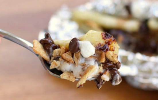 Grilled Chocolate Banana Foil Pack Recipe