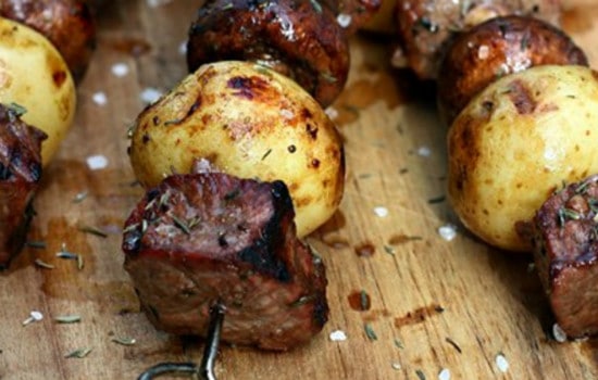 Grilled Steak Potato Mushroom Recipe