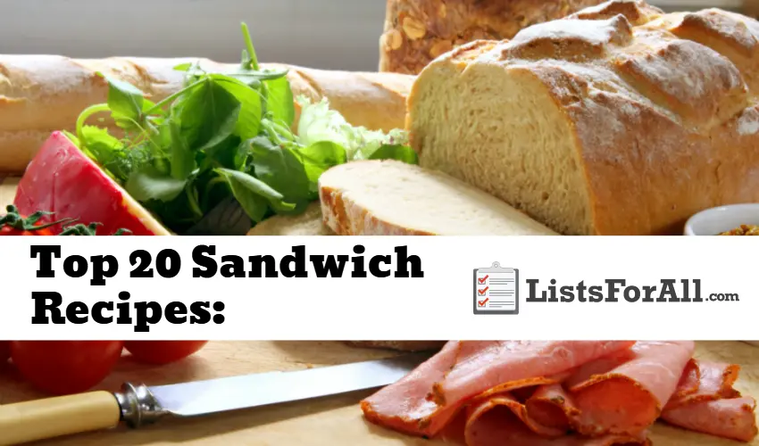 List of the Best Sandwich Recipes