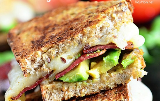 Turkey, Bacon, and Avocado Grilled Cheese Sandwich Recipe