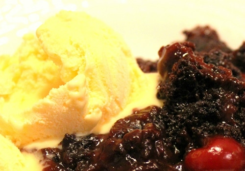 Chocolate Cherry and Dr. Pepper Cobbler Crock Pot Recipe