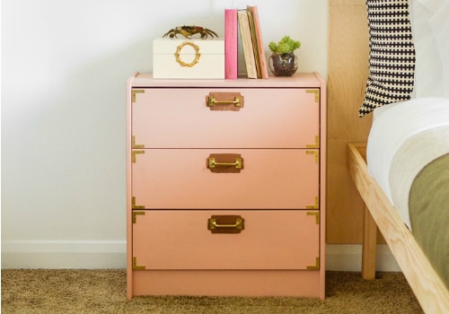 Leather and Brass Campaign Dresser IKEA Hack