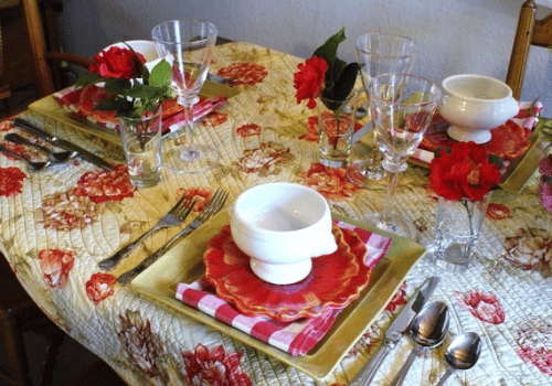 Mix up your place settings interior decorating tip