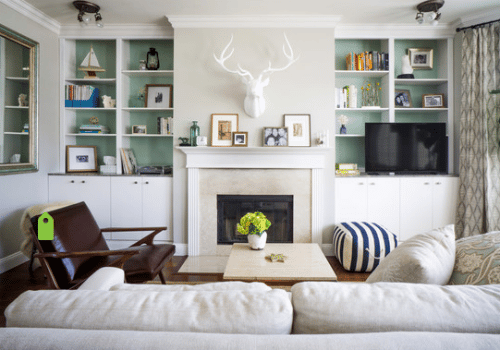 Paint the back wall of your bookcases decorating tip