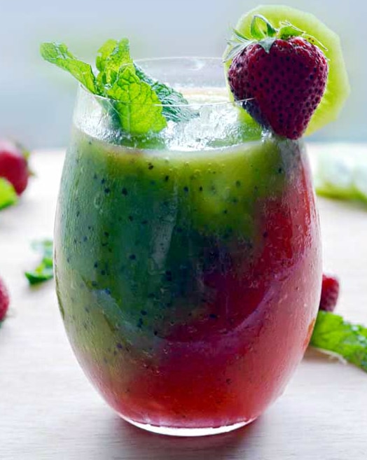 Strawberry Kiwi Frozen Mojito Drink Recipe