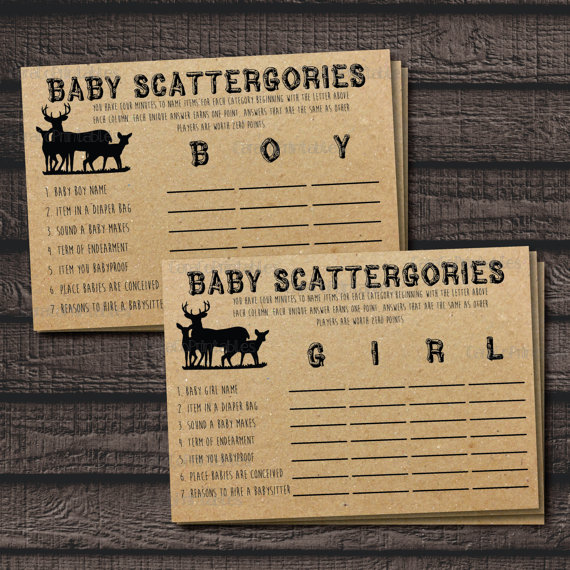 Baby Scattergories Game