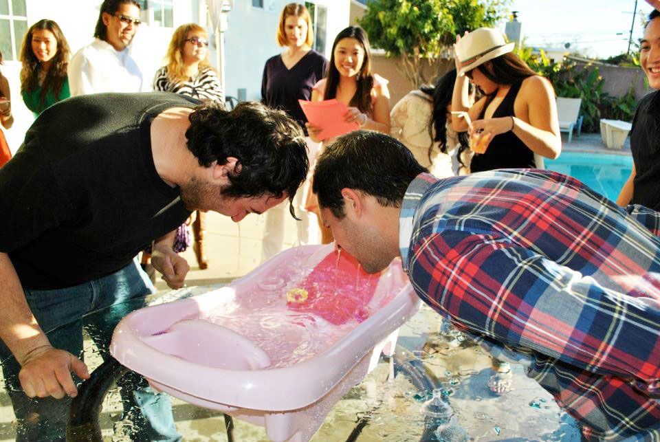 Bobbing for Baby Bottle Nipples Game