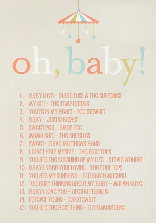 Oh Baby, A Playlist Game