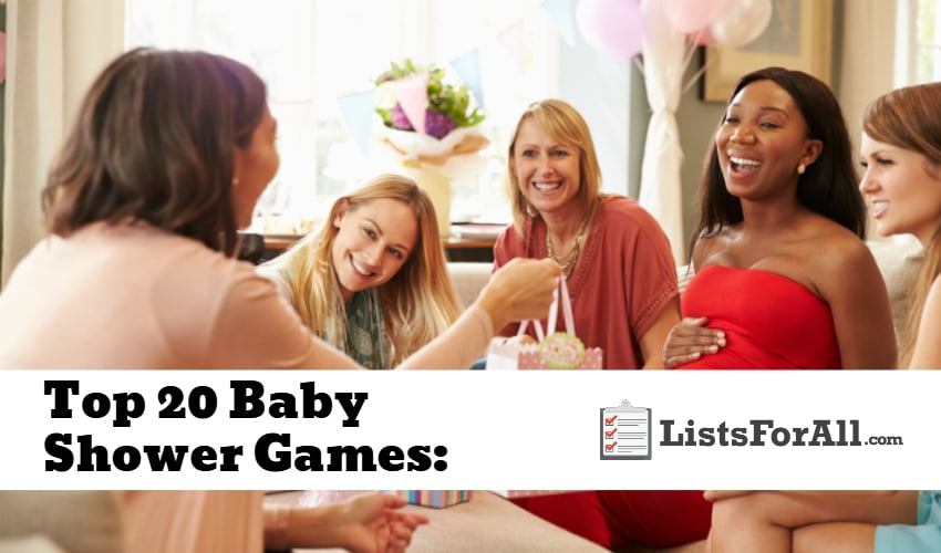 List of the Best Baby Shower Games