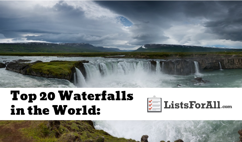 List of the Best Waterfalls in the World