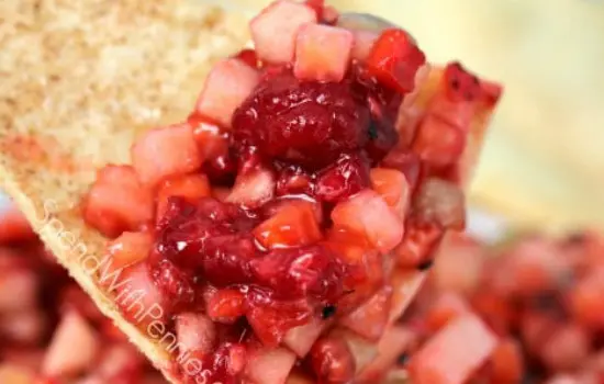 Fruit Salsa with Cinnamon Crisps Appetizer