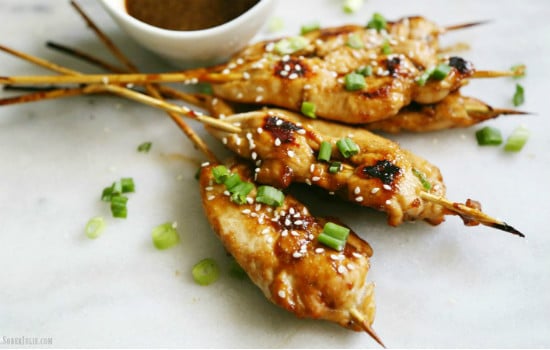 Honey Garlic Chicken Skewers Appetizer