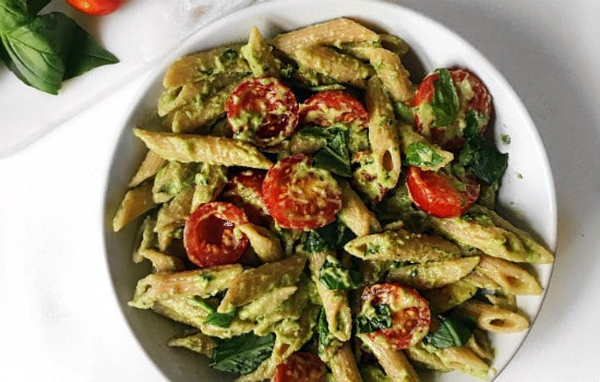 Vegan Basil Avocado Pasta Recipe