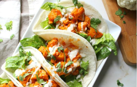 Vegan Buffalo Cauliflower Tacos Recipe