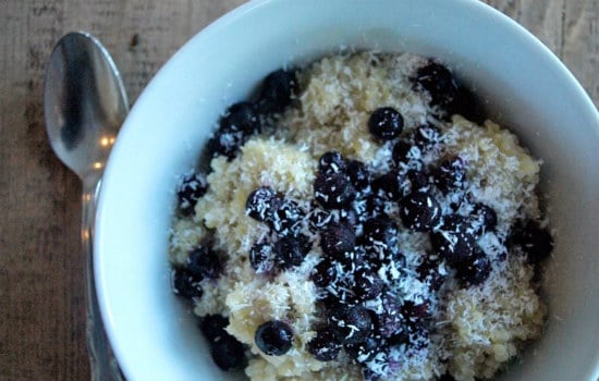 Vegan Coconut Blueberry Breakfast Quinoa Recipe