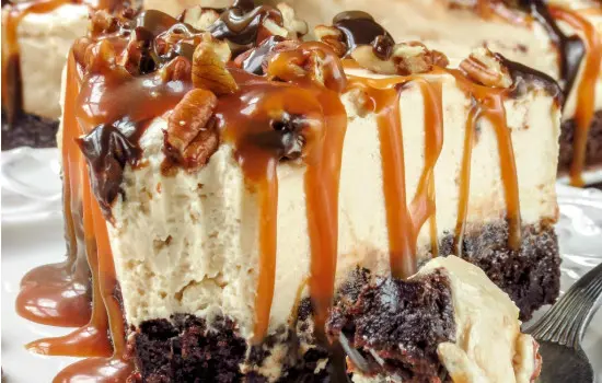 No Bake Caramel Turtle Cheesecake Recipe