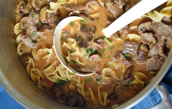 One Pot Beef Stroganoff Recipe