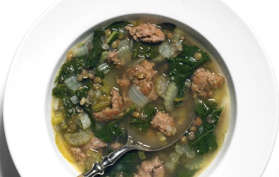 Sausage, Lentil, and Kale Soup Recipe