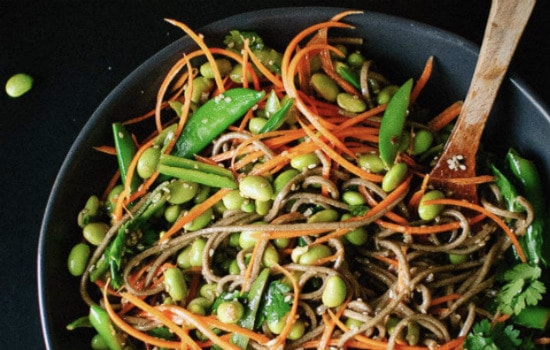 Vegan Sugar Snap Pea and Carrot Soba Noodles Recipe