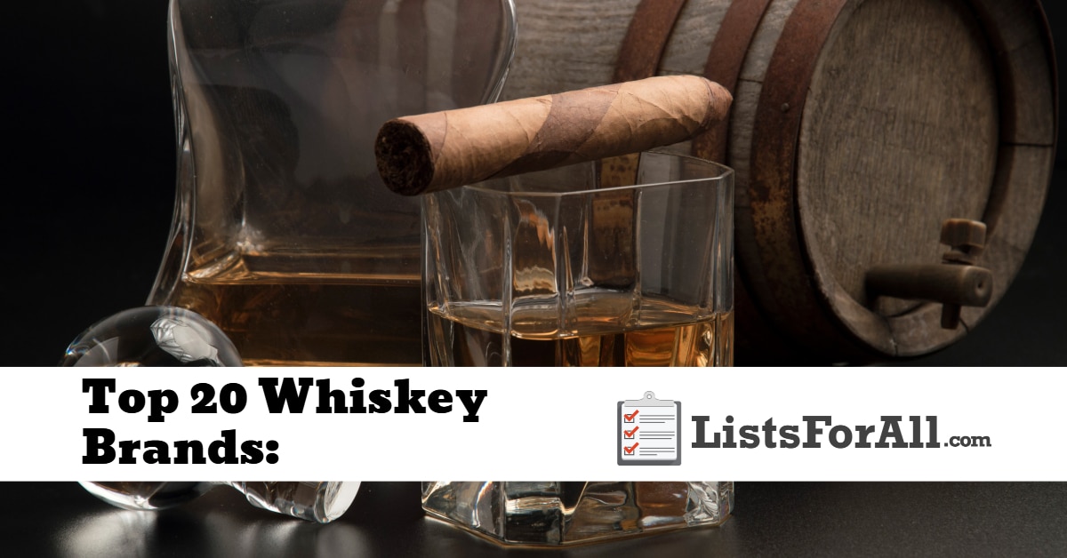 Whiskey Brands Top 20 List