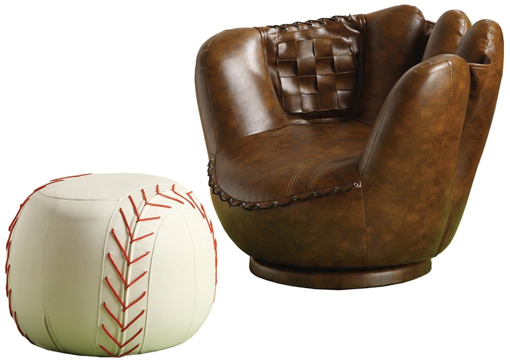 Baseball Glove Chair and Ottoman Gift