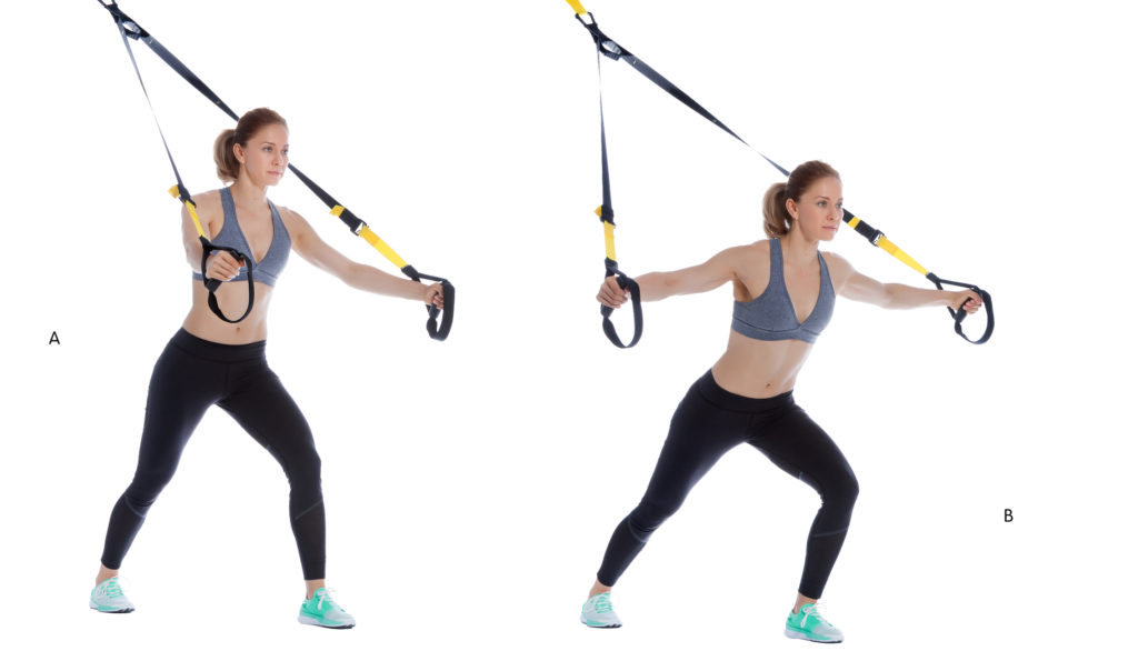 Chest Fly Offset Stance TRX Exercise