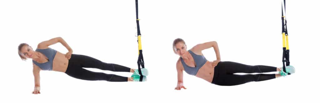 Side Plank with Hip Drop TRX Exercise