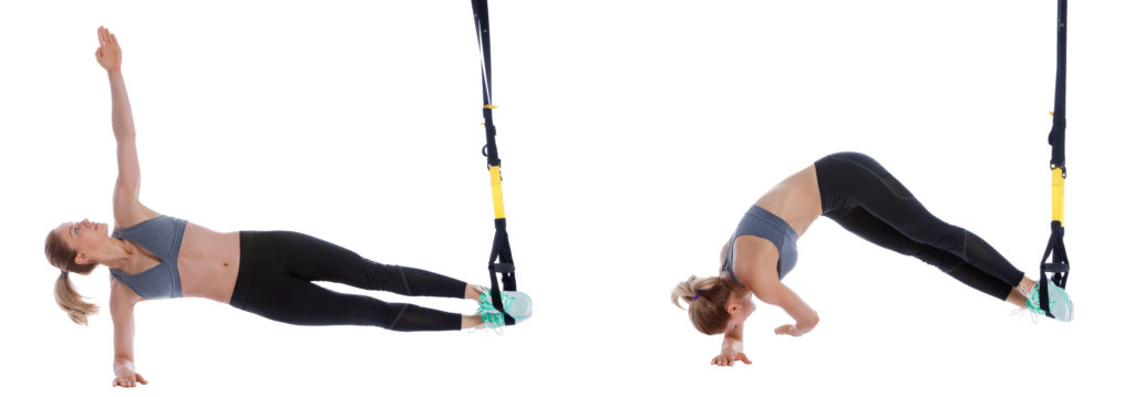 Side Plank with Reach TRX Exercise