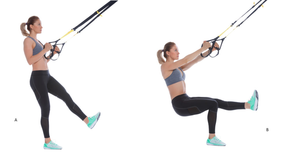 Pistol Squat TRX Exercise