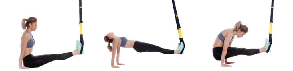 Supine Plank with Pull-Through TRX Exercise