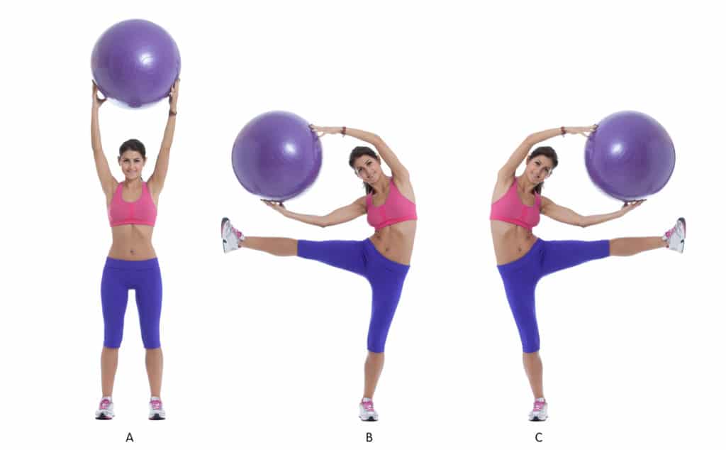 Oblique Leg Raises Swiss Ball Exercise