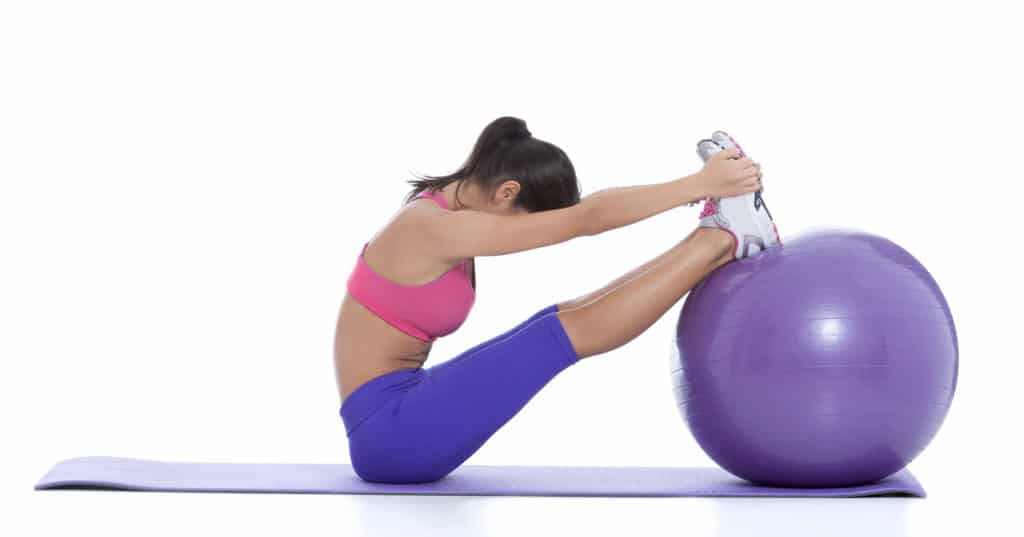 Swiss Ball Hamstring Stretch