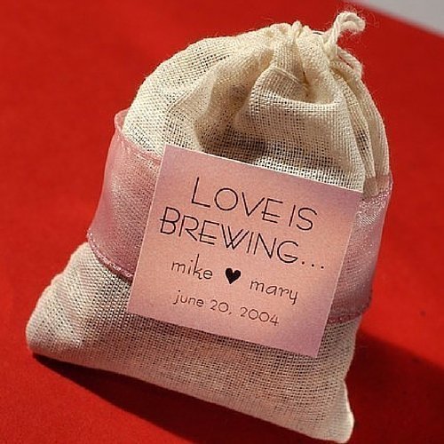 Custom Print Tea Bag Wedding Favor