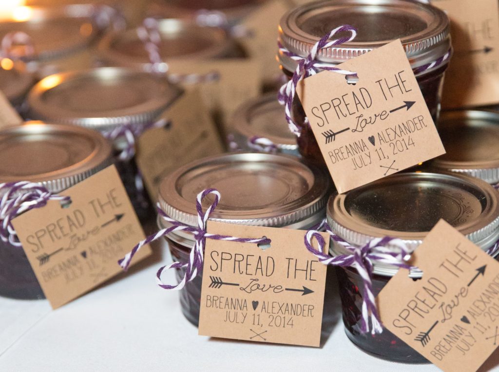 Jars of Jam Wedding Favor